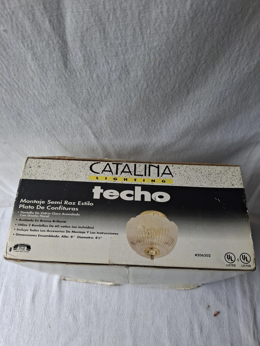 Catalina Ceiling Candy Dish Semi-Flush Mount - White, Black, Gold